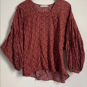 Hackwith Design House Blouse, Mahogany Floral